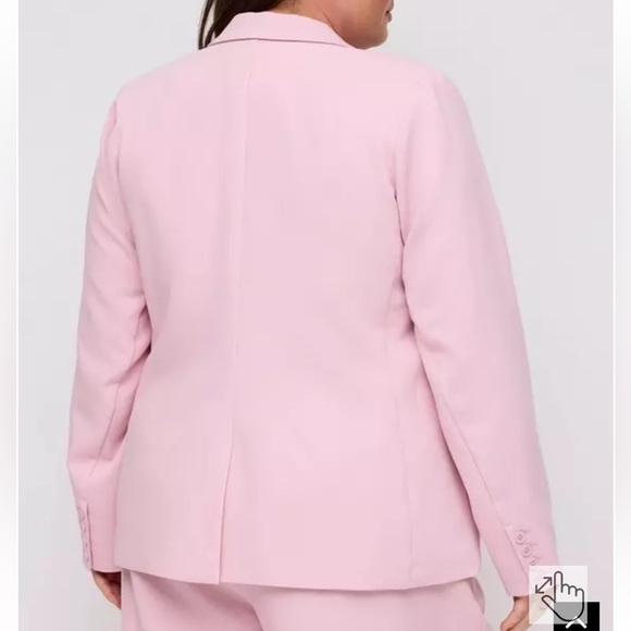 NWT tailored twill classic blazer in pink/bleached mauve - Picture 4 of 7